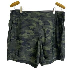 Spanx Sunshine Shorts XL Green Womens Pull On 4-Way Stretch Casual Army Pockets